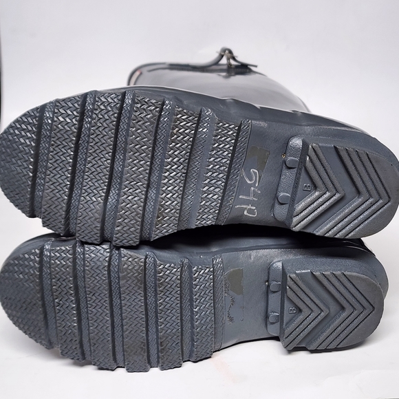 Hunter Tall Rain-boots in Gray Gloss Size US 5F, 6M EU 37 - Picture 3 of 8